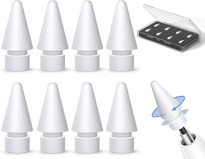 Inesore 8 Pack for Apple Pencil Tips Replacement Accessories, Compatible by Inesore