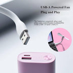 Mini USB Fan, Portable Pocket Fan USB-A Powered Little Cooler, Quiet Operation - Image 3