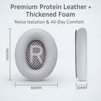 Premium Replacement Ear Pads for Bose QC2, QC35 I & II – Soft Protein Leather & - Image 4