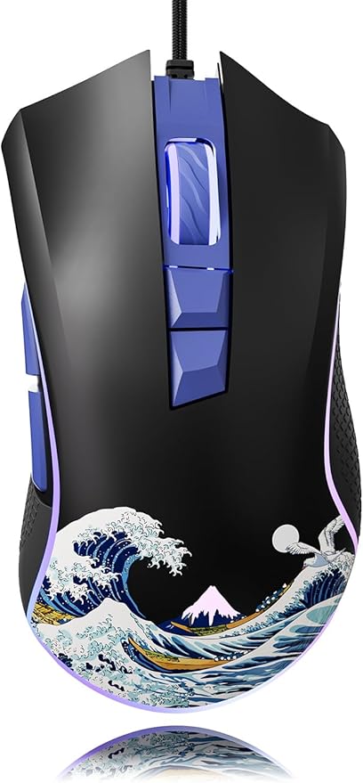 HITIME XVX Wired Gaming Mouse, 12000 DPI RGB Mouse by HITIME