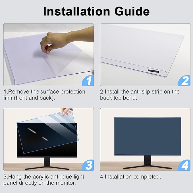 23-24 Inch Blue Light Filter for Computer Monitor, Computer Screen Blue Light - Image 7