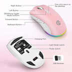 Wireless Bluetooth Mouse, 2.4G and Bluetooth 5.2 Ergonomic Rechargeable USB - Image 3