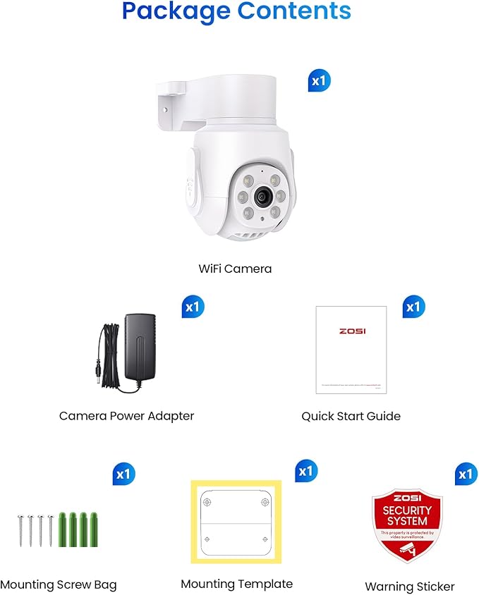 ZOSI 3K 5MP Plug-in Wired WiFi Security Camera, Wi-Fi 6 New Technology - Image 9