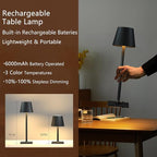 4 Pack Cordless Table Lamps, Portable Rechargeable Lamp, 6000mAh Battery - Image 4