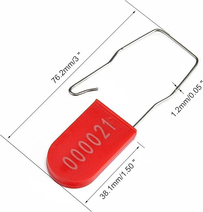 100PCS Plastic Padlock Security Seals Metal Wire Padlocks Electric Meter Seal - Image 3