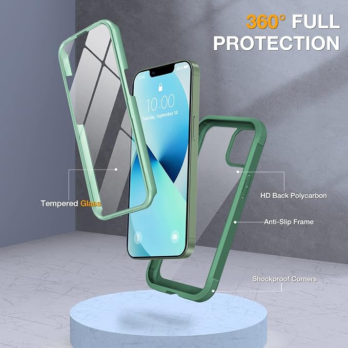 Miracase Compatible with iPhone 13 case 6.1 inch, 2023 New Full-Body Glass - Image 4