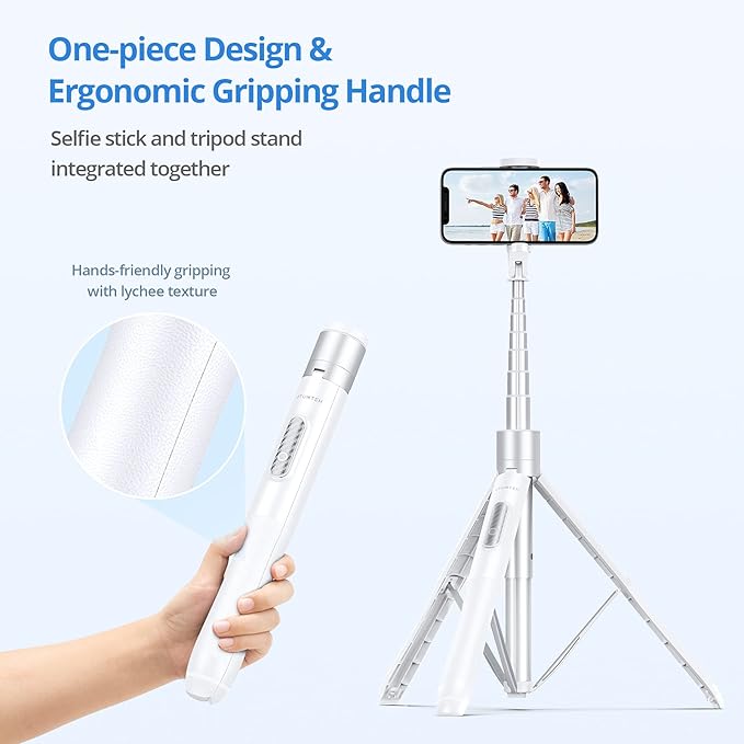 ATUMTEK 60" Selfie Stick Tripod, All in One Extendable Phone Tripod Stand - Image 3