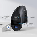 TECKNET Ergonomic Mouse, Wireless Bluetooth Vertical Mouse, 4800 DPI Optical - Image 7