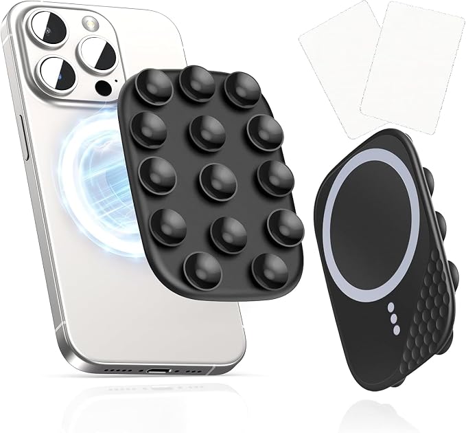 Magnetic Phone Suction Grip, Shower Phone Holder by puretor