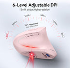 TECKNET Ergonomic Mouse, Wireless Bluetooth Vertical Mouse, 4800 DPI Optical - Image 3