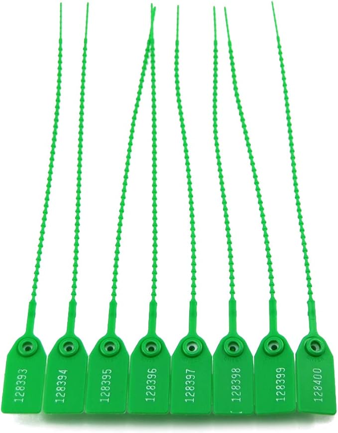 Leadseals 1000 Green Numbered Security Tags Plastic Tamper Proof Seals - Image 4