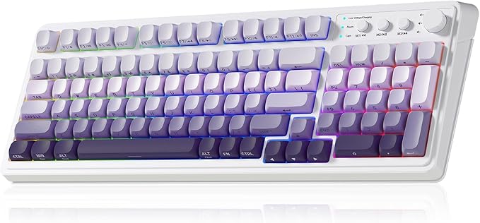 AULA S99 Wireless Keyboard, Tri-Mode Bluetooth/2.4GHz/USB-C Cute Creamy Gaming by AULA