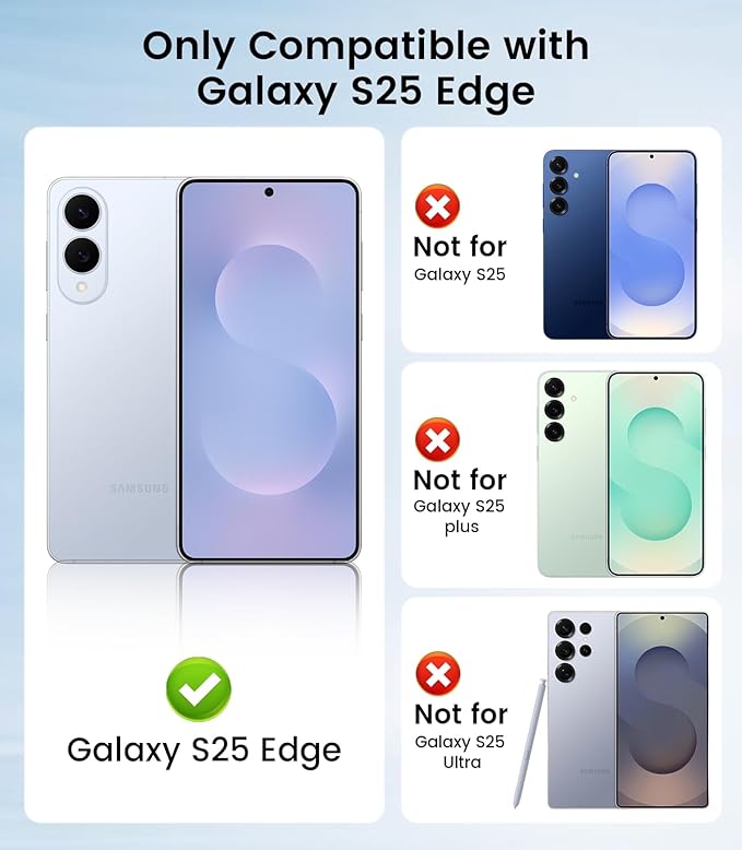 Slim Thin for Samsung Galaxy S25 Edge Case, Compatible - Image 2