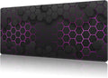 Mouse Pad Large Electric Glow Hexagonal Non-Slip Gaming Desk Mat by NIYLYNSYN
