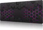 Mouse Pad Large Electric Glow Hexagonal Non-Slip Gaming Desk Mat by NIYLYNSYN