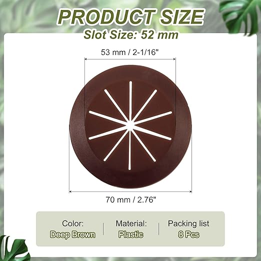 PATIKIL Desk Grommet 2-1/16", Deep Brown - Image 2
