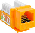 Cmple - RJ45 Keystone Jack 90 Degree Cat5e Keystone Jack Insert Punch Down RJ45 by Cmple
