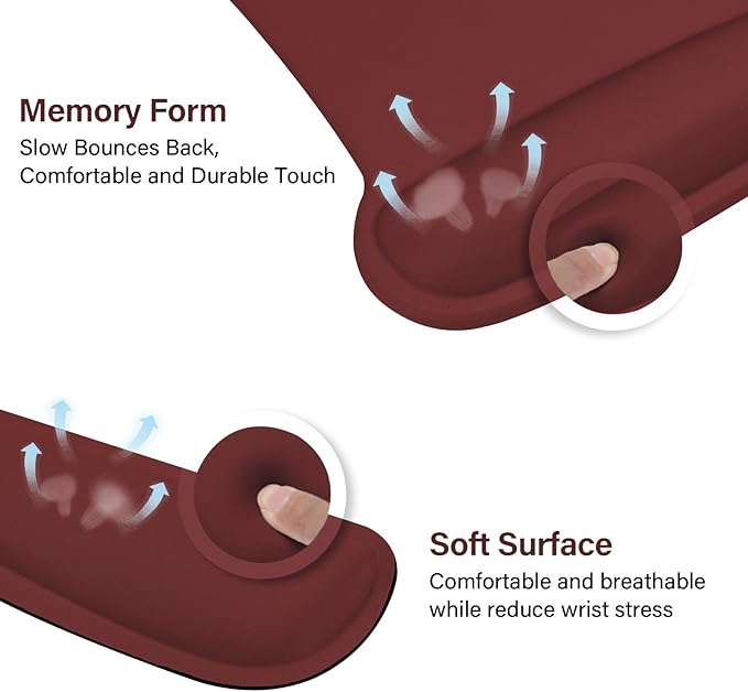MOSISO Wrist Rest Support for Mouse Pad & Keyboard Set, Ergonomic Mousepad - Image 4