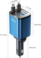 Retractable Car Charger USB C 84W Car Accessories Adapter - Image 7