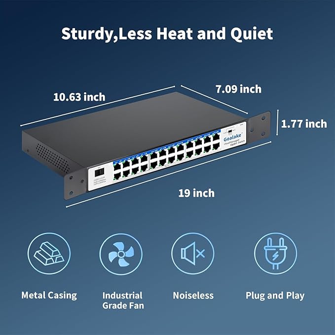Easy Smart Managed Ethernet Switch, 24 Port Gigabit Switch, Network Hub - Image 7