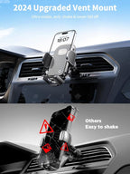 Nycetek 2025 Upgraded Car Vent Phone Mount 360° Rotation, Universal Cellphone - Image 2