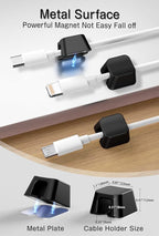 Viaky 8 Pack Magnetic Cable Clips, Large Size Under Desk Cable Management - Image 2