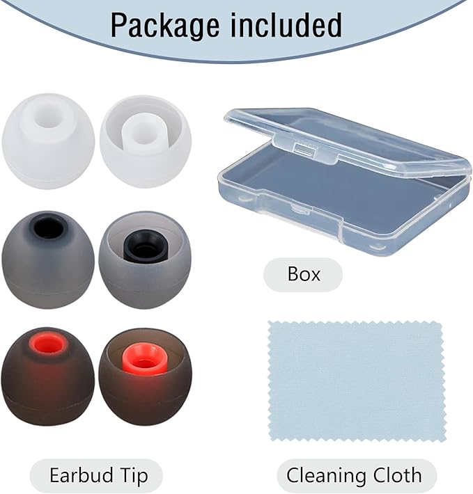 Earbud Replacement Tips Silicone Earbud Tips Earbud Covers Fit - Image 6