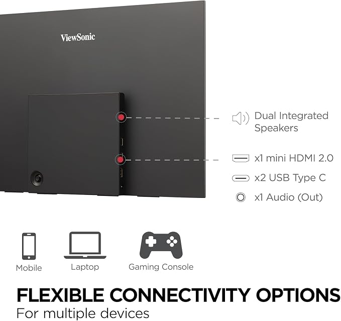 ViewSonic VX1655-4K-OLED 15.6 Inch 4K UHD Portable OLED Monitor - Image 5