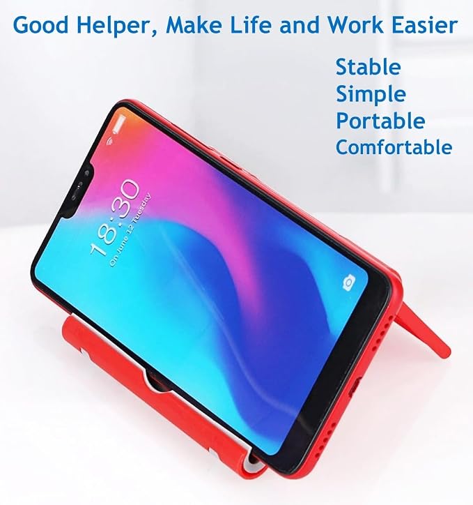 Cell Phone Stand for Desk Foldable Cell Phone Holder Desk Tablet Holder Mobile - Image 6