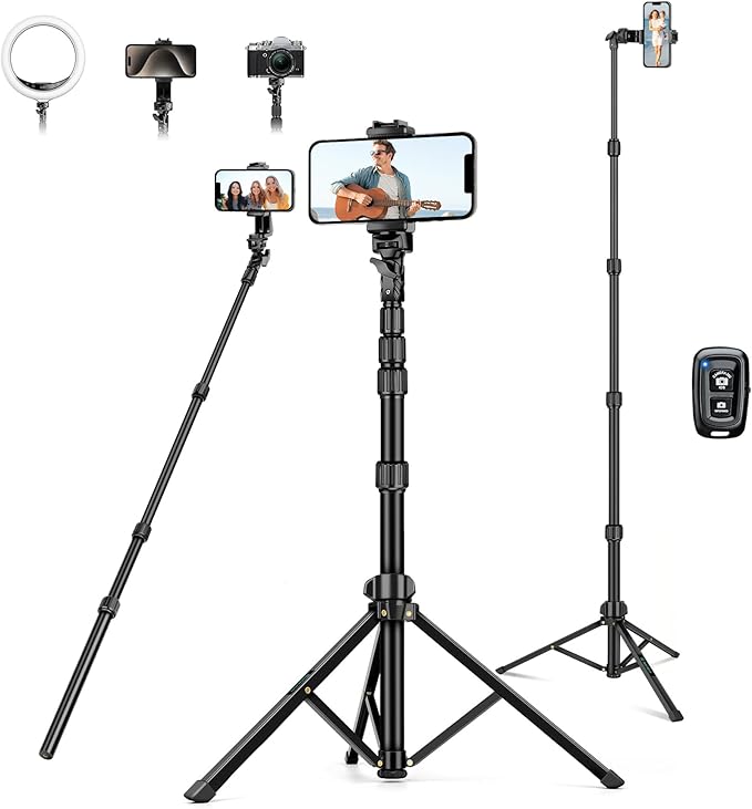 72" Tripod for iPhone, Phone Tripod by Nineigh