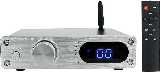 Rockville BLUDAC2S 150W Hi-Res 192K Amplifier Bluetooth Receiver w/USB by Rockville
