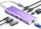 Hiearcool USB C Hub, USB-C Ethernet Dongle 4K@60Hz HDMI Multi-Port Adapter by Hiearcool