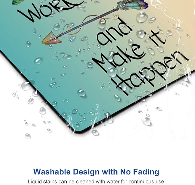 Gaming Mouse Pad, Stay Positive Work Hard and Make It Happen Mouse Pad Non-Slip - Image 5