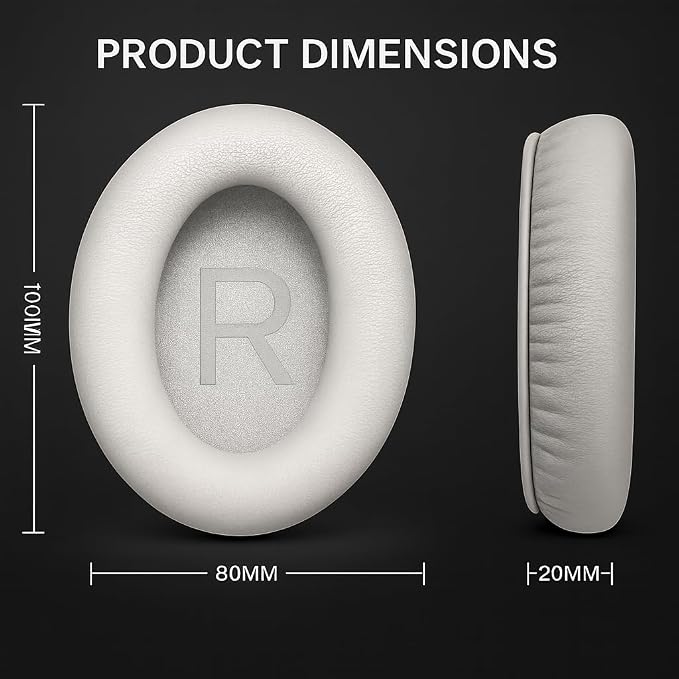 Premium Replacement Ear Pads for Bose Bose QC45– Soft Protein Leather & Memory - Image 6