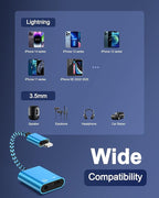 iPhone Headphone Adapter with Charge 2-in-1 Lightning to 3.5mm Female Aux Audio - Image 7