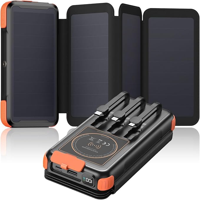 Solar-Charger-Power-Bank-49800mAh, 20W Fast Charging Portable Charger by Tranmix