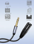 DUKABEL 1/4" TRS to XLR Male Cable, Balanced Interconnect Cords 2.4M Long Patch - Image 2