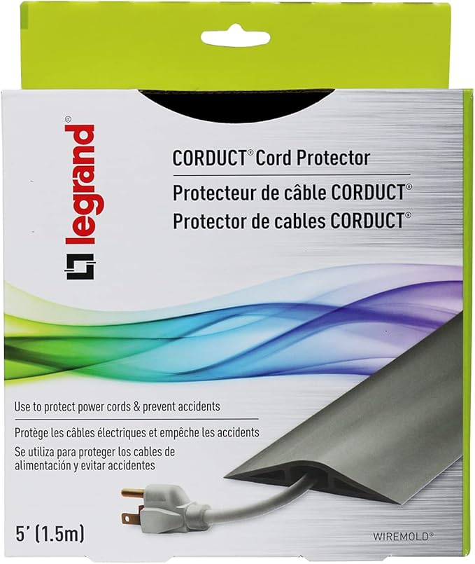C2G Wiremold Floor Cord Management Kit, Cord Protector, Wire Organizer and Hider - Image 7