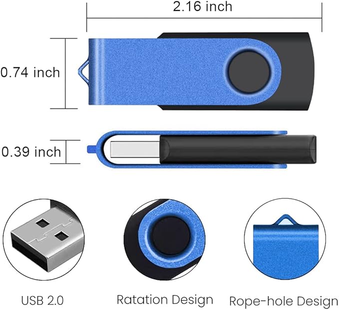 ABLAZE Flash Drives 2GB 20 Pack, USB 2.0 Thumb Drive Bulk - Image 4