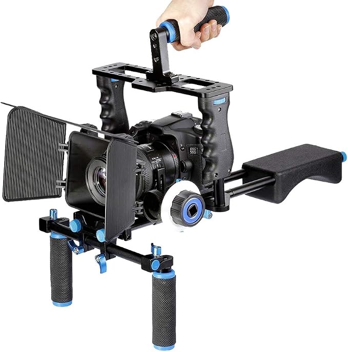 Shoulder Rig Stabilizer Kit, Aluminum Alloy Camera Stabilizer Cage - Image 8