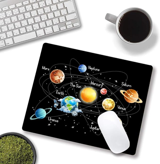 Solar System Planets Stars and Milky Way Galaxy Space Gaming Mouse Pad Square - Image 4