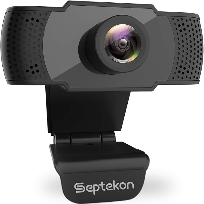 Septekon 1080P HD Webcam with Microphone, Streaming Computer Web Camera by Septekon