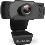 Septekon 1080P HD Webcam with Microphone, Streaming Computer Web Camera by Septekon