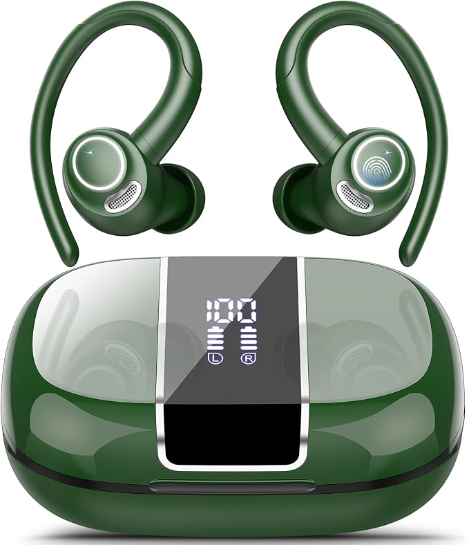 Wireless Earbuds Bluetooth 5.3 Headphones Sports, 48Hrs Playtime Bluetooth by VKROBAG