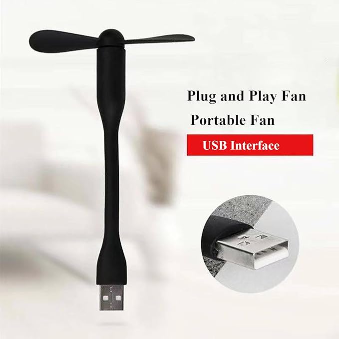 Mini USB Fan, Portable Pocket Fan USB-A Powered Little Cooler, Quiet Operation - Image 2