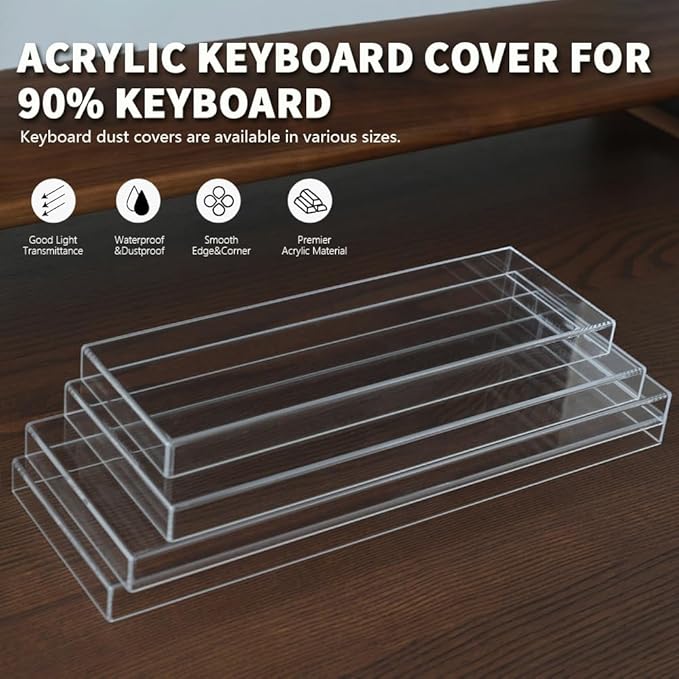 Acrylic Keyboard Dust Cover, 68 Keys Transparent Mechanical Keyboard Protective - Image 4