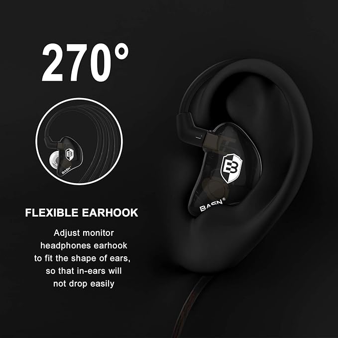 BASN Bsinger PRO in-Ear Monitors Hybrid Dynamic Dual Drivers Two Detachable - Image 4