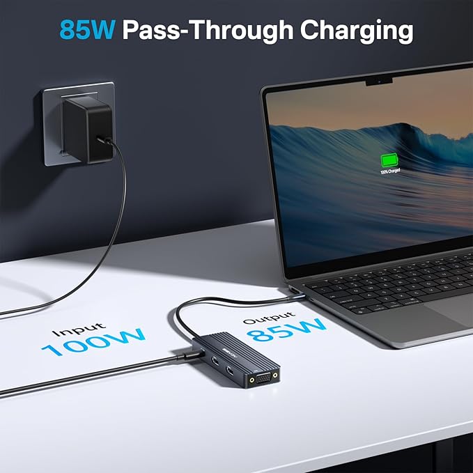 ACASIS USB C Docking Station Dual Monitors, 8-in-1 Laptop Docking Station - Image 8