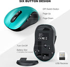 WisFox 2.4G Wireless Mouse for Laptop, Ergonomic Computer Mouse - Image 5
