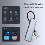 USB Hub, USB 3.0 Hub Aluminum Alloy Ultra Slim USB Splitter, Portable 4 Port - Image 5
